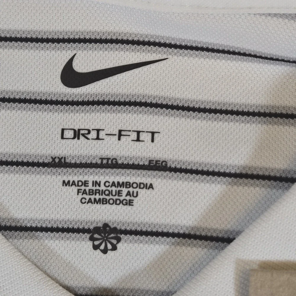 NWT‎ Nike Golf Dri-Fit Performance Polo Men's 2XL Victory Striped DH0829-100